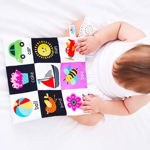 Paturica senzoriala bebe, jucarie moale si educativa, 27 x 27 cm, Empria, Forme