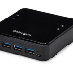 Hub USB StarTech HBS304A24A, 4 porturi (Negru), Startech