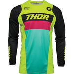 Tricou Thor Pulse Racer, Negru/acid, L, Thor