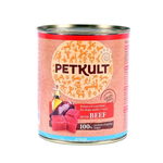 PETKULT Grain Free Junior, Vită, conservă hrană umedă fără cereale câini junior, 800g, Petkult