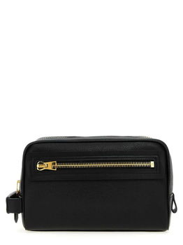 Tom Ford TOM FORD Logo leather beauty case BLACK, Tom Ford