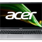 Laptop ACER Aspire 3 A315-58-34GM , Intel Core i3-1115G4 pana la 4.1GHz, 15.6" Full HD, 8GB, SSD 256GB, Intel UHD Graphics, Free DOS, argintiu