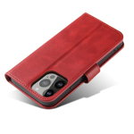 Husa Magnet Wallet Stand compatibila cu iPhone 14 Pro Red, OEM