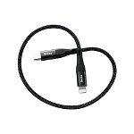 Cablu USB-C Lightning Benks M17 Power Delivery MFI 0.25m Negru