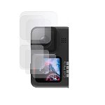 Folie protectie lentila si display 3MK Hybrid Glass pentru camera video sport GoPro Hero9/Hero10 Set 5 bucati