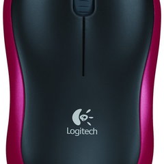 LOGITECH M185 Mouse optical wireless 2.4 GHz USB wireless receiver red