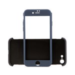 Protectie Spate Just Must Defense 360 JMDEFIPH7NV pentru iPhone 7 + Protectie fata + Folie Protectie Ecran (Albastru)