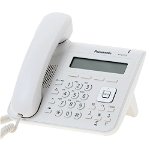 Telefon IP Panasonic KX-UT123NE alb, 2 conturi SIP, sunet HD, 4 taste programabile, PoE