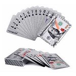 Carti de joc Silver Casino Poker, aspect Dolar $,  mystyle