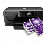 Imprimanta HP OfficeJet Pro 8210  - Pachet PROMO cu 1 top etichete in coala A4 la alegere GRATUIT
