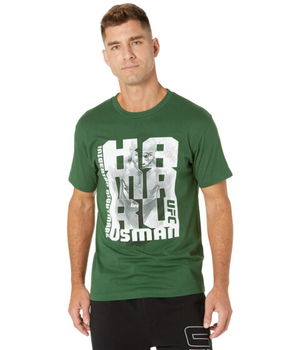 Imbracaminte Barbati UFC Kamaru Usman Burst Tee Sport Dark Green, UFC