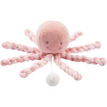 NATTOU Cuddly Octopus PIU PIU jucărie de pluș cu melodie Lapidou Old Pink / Light Pink 0 m+ 1 buc, NATTOU