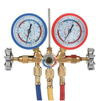 Kit verificat AC cu 2 manometre 2 robineti si 3 furtune 90cm pentru aer conditionat  / Freon, GAVE