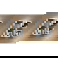 vidaXL Rafturi cub de perete, 6 buc., alb