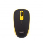 Mouse wireless Well MW102 Negru-galben mouse-wless-mw102yw-wl