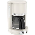 Cafetiera Moulinex Soleil FG385A30, 1000 W, 1.25 l, 15 cesti, Alb, Moulinex