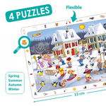 Set de 4 puzzle-uri de observare - Cele 4 anotimpuri, edituradiana.ro