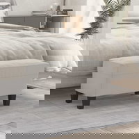 vidaXL Bancă, gri deschis, 70x35x41 cm, microfibră, vidaXL