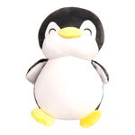 Jucarie de plus Malvys®, Pinguinul Zambarel, Gri, 30 cm