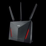 Router Wireless ASUS RT-AC86U, Gigabit, Dual Band, 2900 Mbps, 3 Antene Externe, Negru