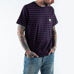 Carhartt WIP S/S Parker Pocket T-Shirt I028406 PARKER STRIPE DARK NAVY/BOY, Carhartt WIP