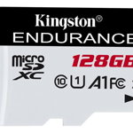 Card de memorie micro SDXC 128GB clasa 10 UHS-I High Endurance, Kingston SDCE/128GB