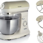 Mixer cu bol Ariete1588CR/BG Vintage, 1000 W, Bol detasabil 5.5 l, 10 viteze + Pulse, Crem/ Beige, Ariete