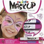 Set 3 culori de pictat pe fata Mask-up Princess Carioca,3 creioane pe set, Carioca