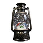 Decoratiune cu Oameni de Zapada in Felinar LED Rotund, Lumina Ambientala si Muzica, MJC1-13 FELINAR CRACIUN, 