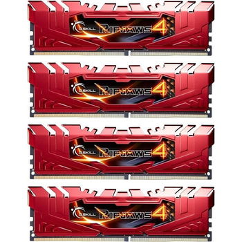 Memorie Ripjaws 4 Red 16GB (4x4GB) DDR4 2666MHz CL15 Quad Channel Kit