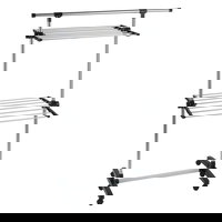 Uscator de rufe, Maximex, Space-saving, 11 m capacitate de uscare, inox, Maximex