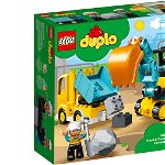 Camion si excavator pe senile lego duplo, Lego