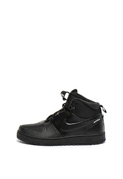 Nike, Pantofi sport mid-high de piele Path WNTR, Negru, 7