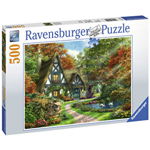 Ravensburger - Puzzle Cabana toamna, 500 piese