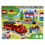 LEGO 10874 DUPLO Town Steam Train for Toddlers, Light and Sound, Push and Go Battery Powered Toy for Kids Age 2-5