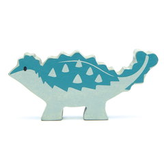 Figurina din lemn Ankylosaurus, albastru, 15x5cm Figurina din lemn Ankylosaurus, albastru, 15x5cm