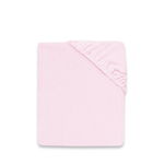 Cearceaf cu elastic, Qmini, Pentru patut leagan sau patut co-sleeper, Dimensiune 90x40 cm, Din bumbac jersey, Material certificat Oeko Tex Standard 100, Pink