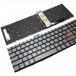 Tastatura Lenovo IdeaPad 3-17ITL6 Gri cu Palmrest Gri si TouchPad iluminata backlit, IBM Lenovo