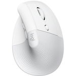 Mouse Logitech Lift Vertical Ergonomic, Wireless, Bluetooth, White / Pale Grey