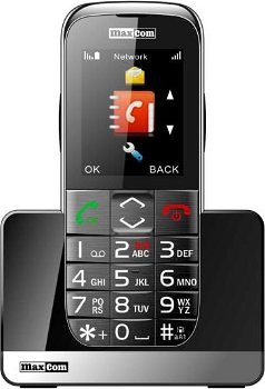 Telefon mobil Maxcom MM720BB, 300 min, 2.2 inch, 0.3 MPX, Negru, Maxcom