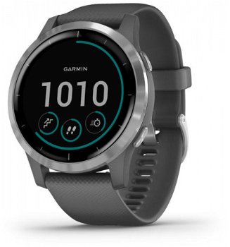 Smartwatch Garmin Vivoactive 4, 1.3 inch, Curea silicon, Shadow Gray-Silver