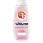 Schwarzkopf Schauma Nourish & Shine șampon fortifiant pentru păr deteriorat cu aroma de capsuni 400 ml, Schwarzkopf