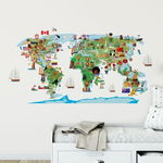 Autocolant de perete Ambiance World Map Discovery