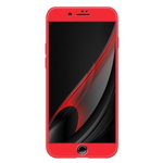 Husa Apple iPhone 8, FullBody Elegance Luxury Red, acoperire completa 360 grade cu folie de sticla gratis, MyStyle