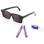 Set spionaj format din ochelari spion, 2 pixuri invizibile si lanterna UV, Toi-Toys