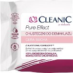Șervețele demachiante Cleanic Pure Effect pentru piele uscată 10 bucăți, Cleanic