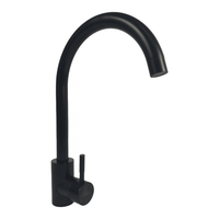 Baterie bucatarie Mixxus SUS-011-2 Negru, din otel inoxidabil, monocomanda, racorduri incluse, Mixxus