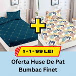 Pachet promotional 1 + 1 Husa de Pat Din bumbac Finet, LP-PPHBF-7, JOJO HOME