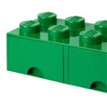 Cutie depozitare LEGO 2x4 cu sertare verde 40061734, 