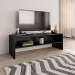 Comoda TV vidaXL, negru, 120 x 40 x 40 cm, PAL 15.6 kg